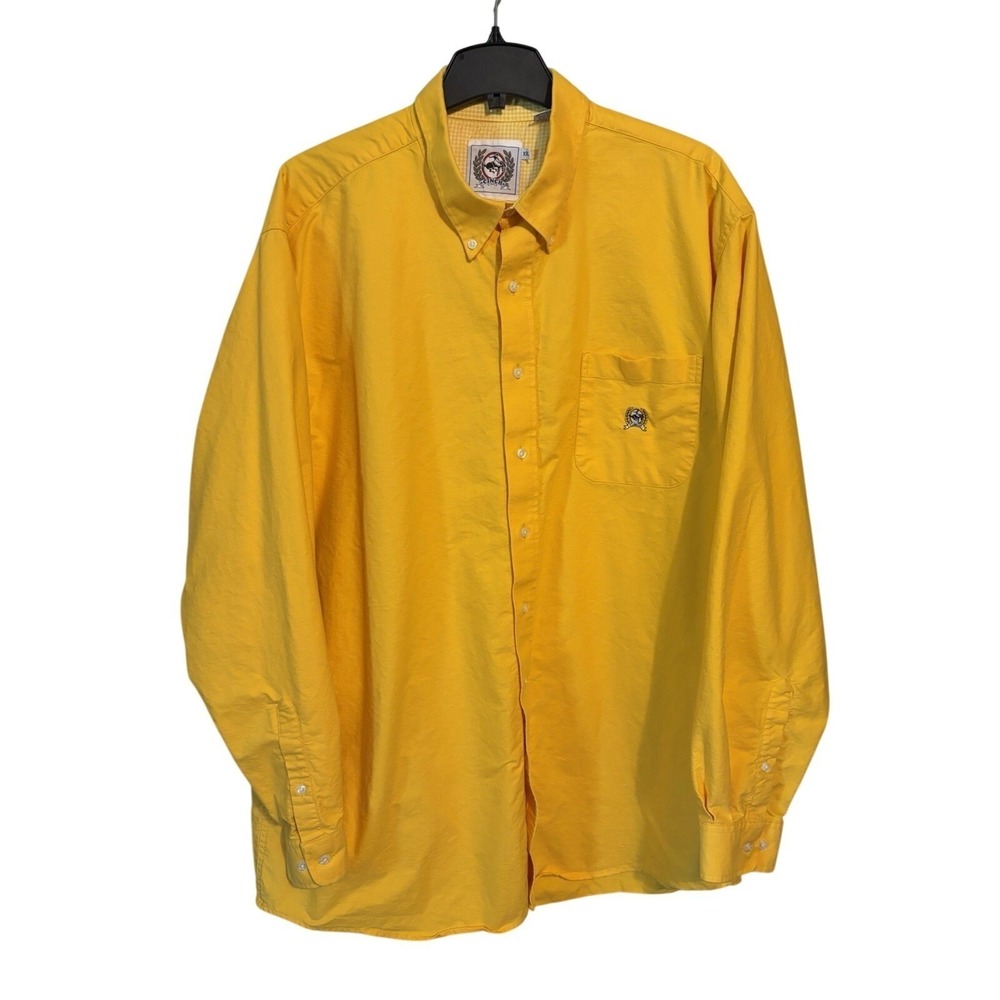 Cinch Long Sleeve Button Down Shirt Men's XXL Mustard Ranch Cowboy Rodeo